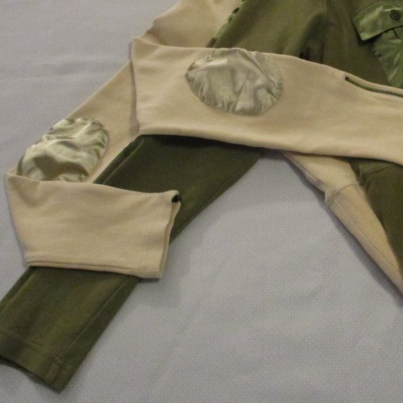 π J.J BASICS VINTAGE GREEN AND BEIGE (2) FULL-ZIP CROP TOPS β SIZE L π - Picture 14 of 15